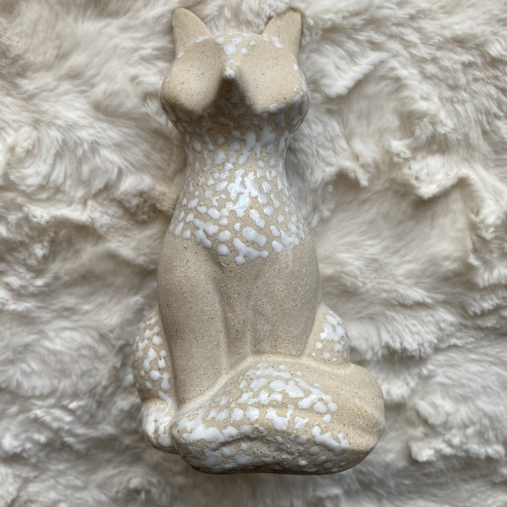 Anthropologie Woodland Bud Vase Fox Whimsical Stoneware 5.75x4 Inch New In Box - Picture 3 of 13